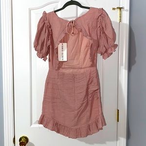 LuLu’s Pink open back mini dress